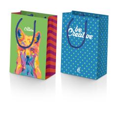 Malá papírová nákupní taška na zakázku CreaShop S