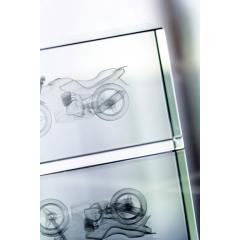 Skleněné těžítko, vhodné pro 3d laser Macon