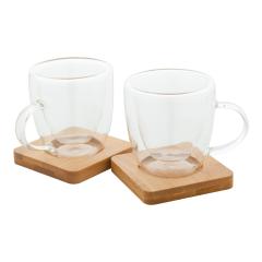 skleněná sada šálků na espresso Mocaboo
