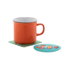 RPET podtácek z filcu, kruh CreaFelt Drink