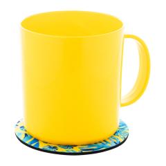 RPET plstěný podtácek, kruh CreaFelt Drink Plus