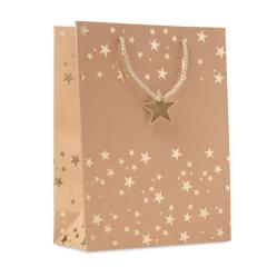 Dárková vánoční taška z kraftu SPARKLE
