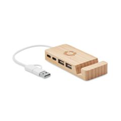 Bambusový USB rozbočovač HUBSTAND