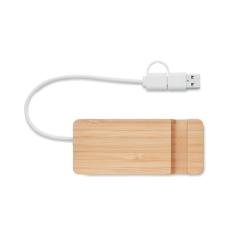 Bambusový USB rozbočovač HUBSTAND