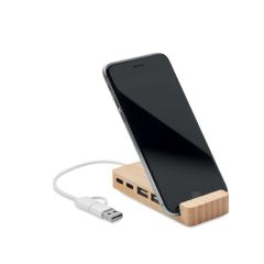 Bambusový USB rozbočovač HUBSTAND