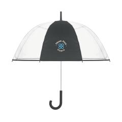 ⌀102cm/23″ průhledný deštník se zahnutou rukojetí. GOTA