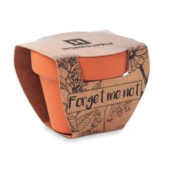 Terakotový květináč - pomněnka FORGET ME NOT