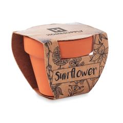 Terakotový květináč slunečnice SUNFLOWER