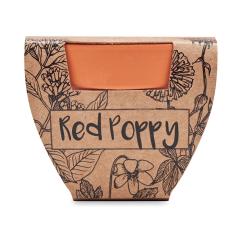Terakotový květináč - mák RED POPPY