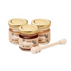 Sada 3 sklenic medu BEEBEE SET