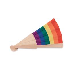 Duhový dřevěný vějíř BOWFAN