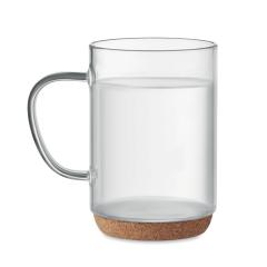 Skleněný hrnek s korkovým dnem LISBO