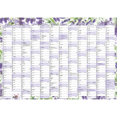  Nástěnný roční kalendář (600x420 mm) - Levandule