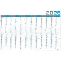  Nástěnný roční kalendář B1 - modrý