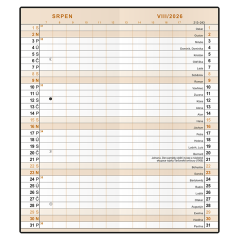  Měsíční diář - Božka - kraft - Máky