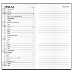  Měsíční diář - Halina - kraft - Květiny