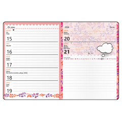  Týdenní diář - Student - V8 - lamino - kapesní - Růžový