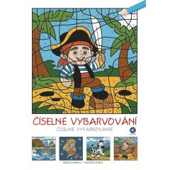  Omalovánka A4 - Číselné vybarvování