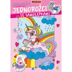  Omalovánka - A4 - se samolepkami - Jednorožci