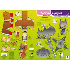  Vystřihovánka - Kočička a pejsek