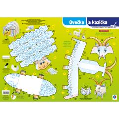  Vystřihovánka - Ovečka a kozička