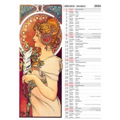  Kalendář Alfons Mucha