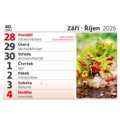  Čitelný týdenní kalendář