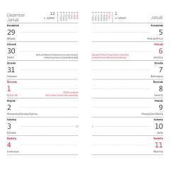  Slovenský dvojtýždňový diár Torino bordó