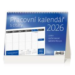  Pracovní kalendář s citáty