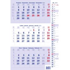  Tříměsíční kalendář modrý s poznámkami