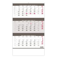  Tříměsíční kalendář šedý