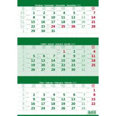  Tříměsíční kalendář zelený