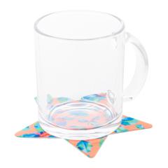 Podtácky vyrobené z RPET plsti na zakázku CreaFelt Drink Xmas