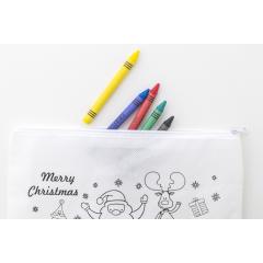 Vánoční pouzdro na pastelky na vybarvení Julfar Draw