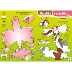  Vystřihovánka - Kravička a prasátko