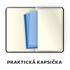  Kapesní diář A6 Print Plus přírodně hnědý